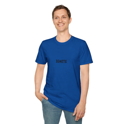 Ignite Skull T-Shirt — 'Ignite' Text & Flaming Skull 'LIT' Graphic Printify
