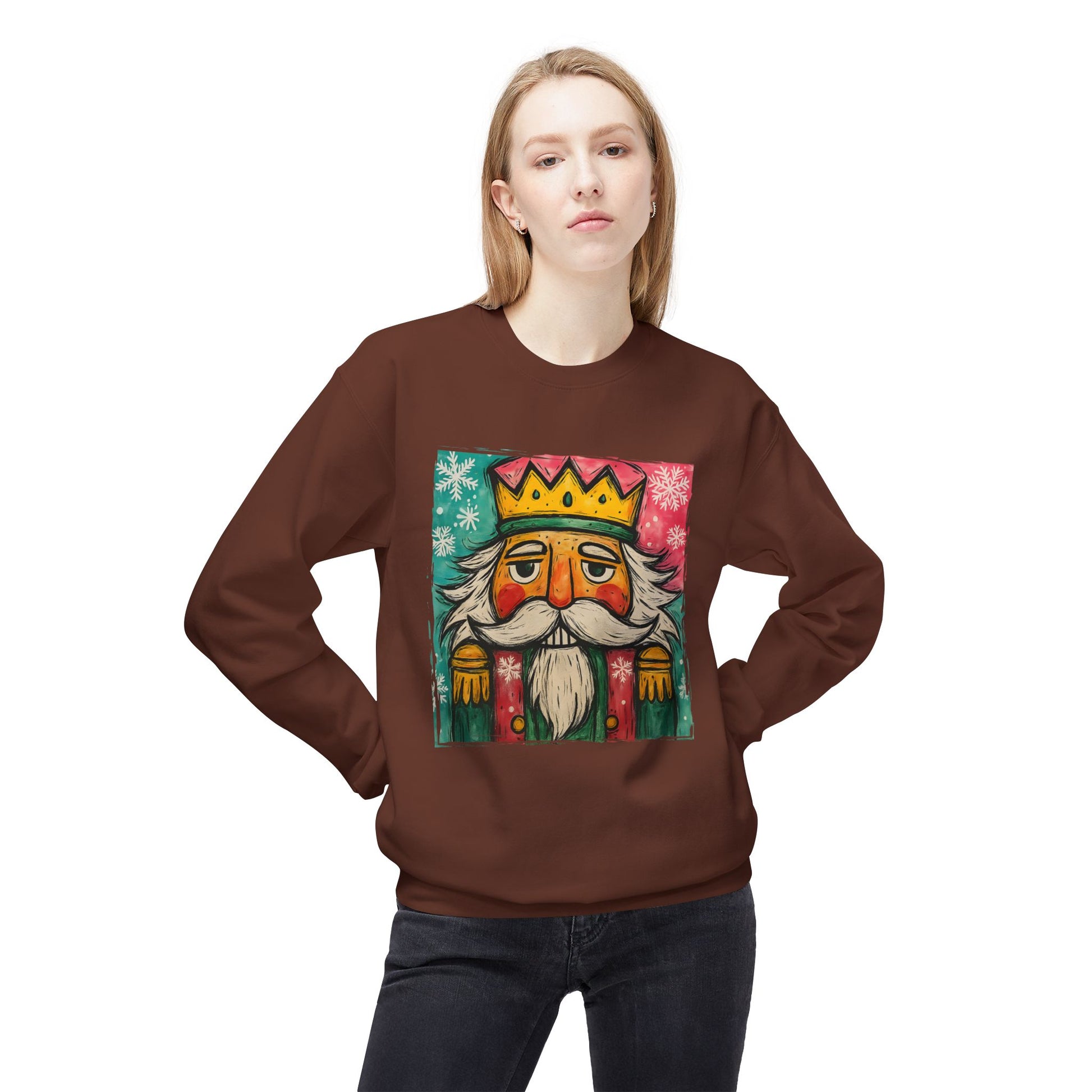 Nutcracker King Sweatshirt — Vintage Holiday Crewneck Printify