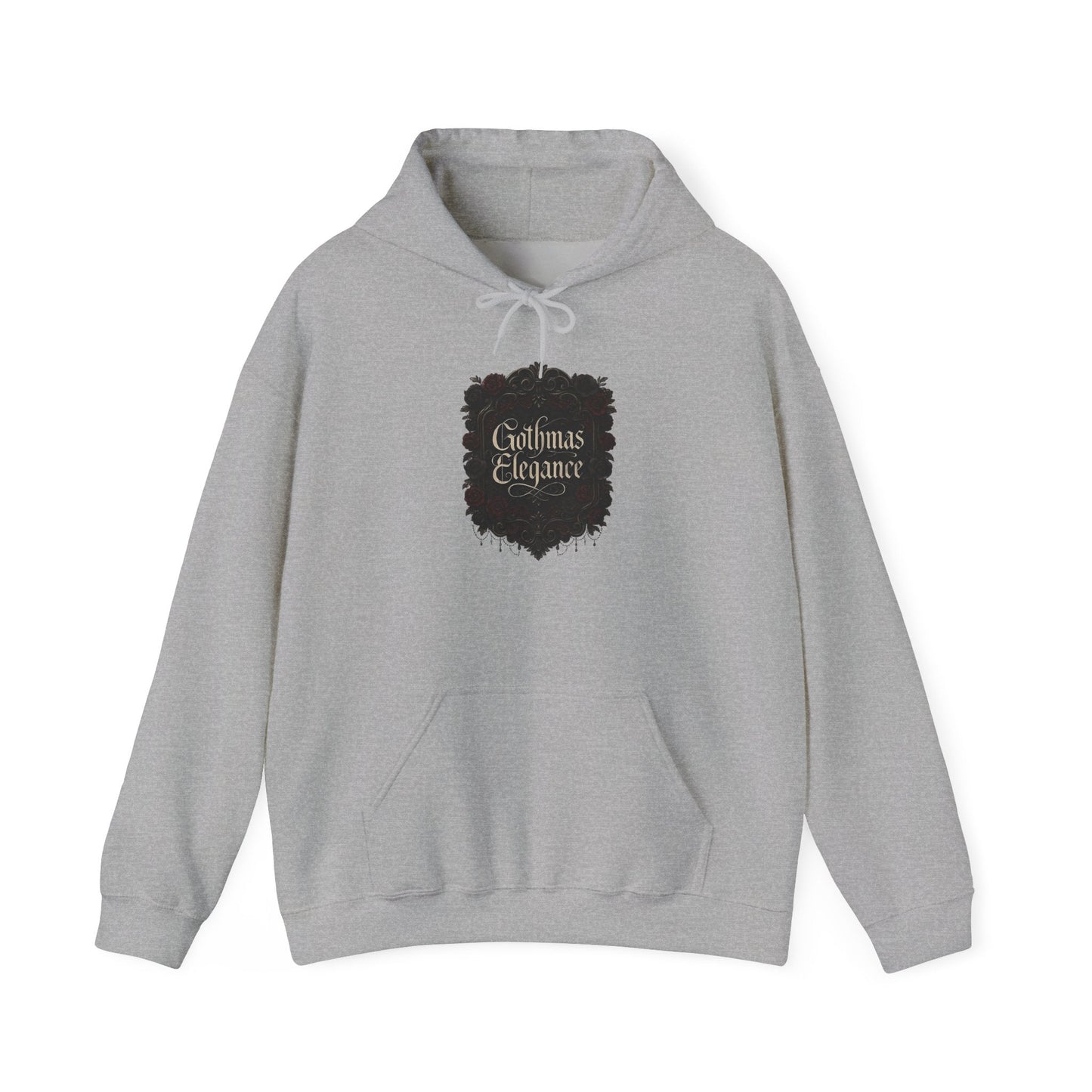 Christmas Elegance Hoodie — Festive Script Holiday Pullover Hoodie Printify