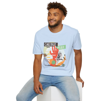 Chill Out Peace Graphic T-Shirt — Retro Surf Vibe Tee Printify