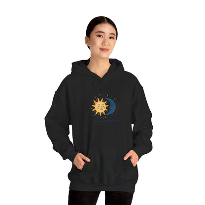 Sun and Moon Harmony Hoodie — "In Harmony We Thrive" Graphic Printify