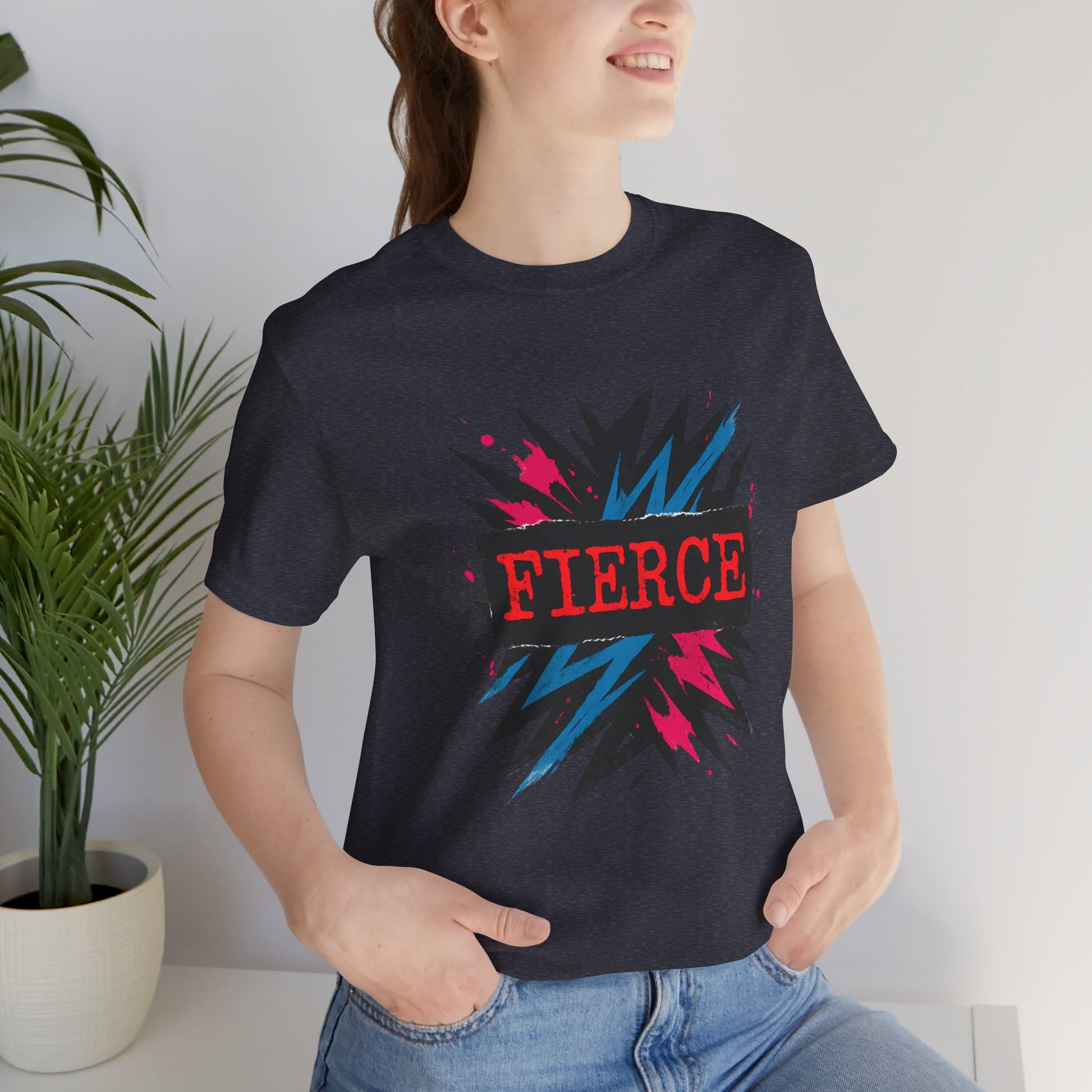 Fierce Graphic Tee — Bold Lightning Burst Design T-Shirt Printify