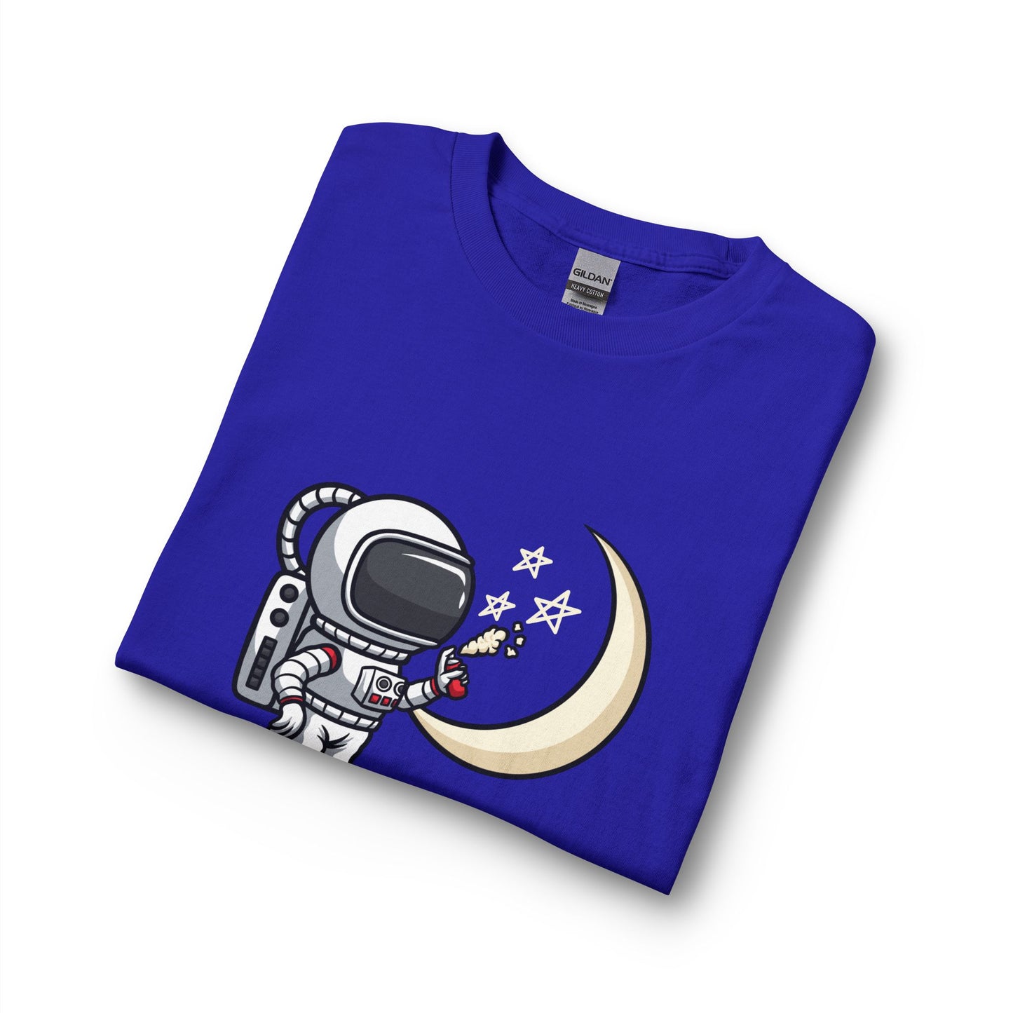 Astronaut & Moon Long Sleeve Tee — Cute Space Explorer Graphic T-shirt Printify