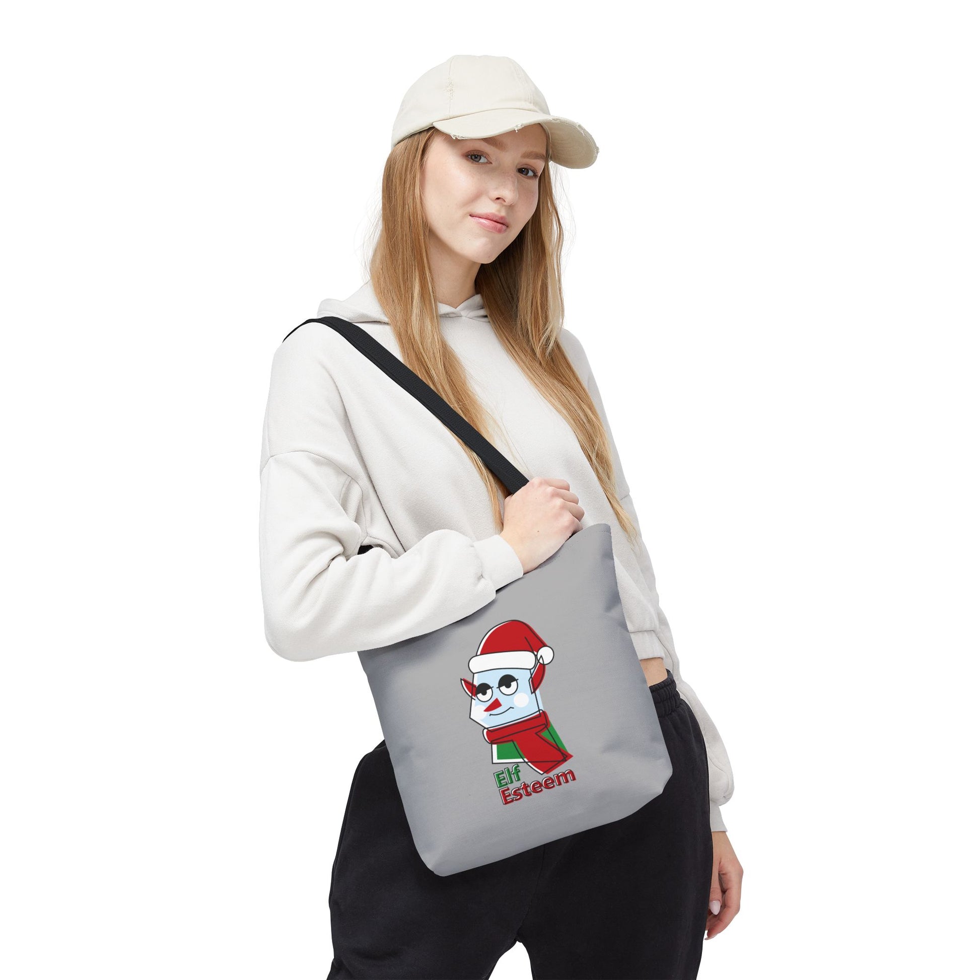Elf Esteem Christmas Tote Bag – Cute Santa Elf Holiday Tote Printify