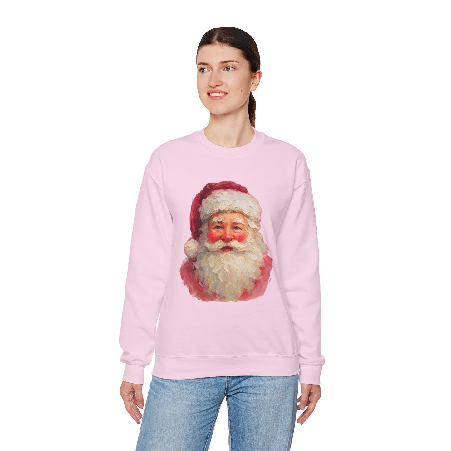 Santa Claus Vintage Portrait Crewneck Sweatshirt Printify