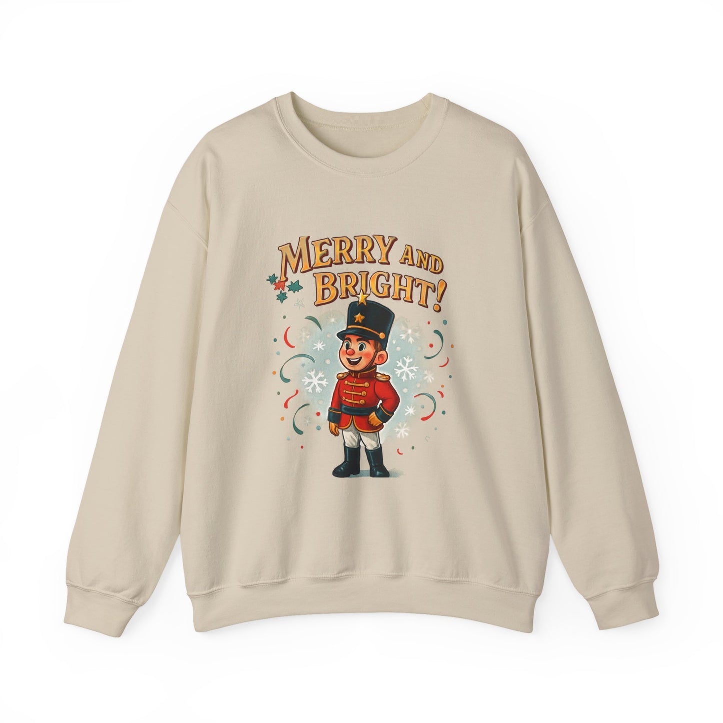 Merry and Bright Nutcracker Sweatshirt — Vintage Holiday Crewneck