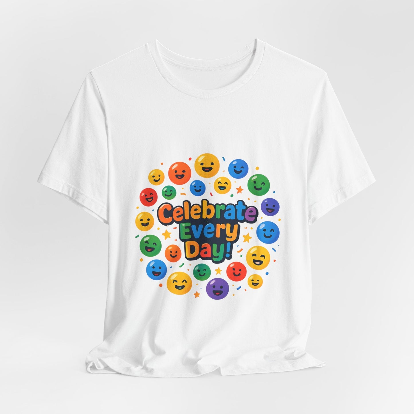 Celebrate Every Day! Emoji Smile T-shirt Printify