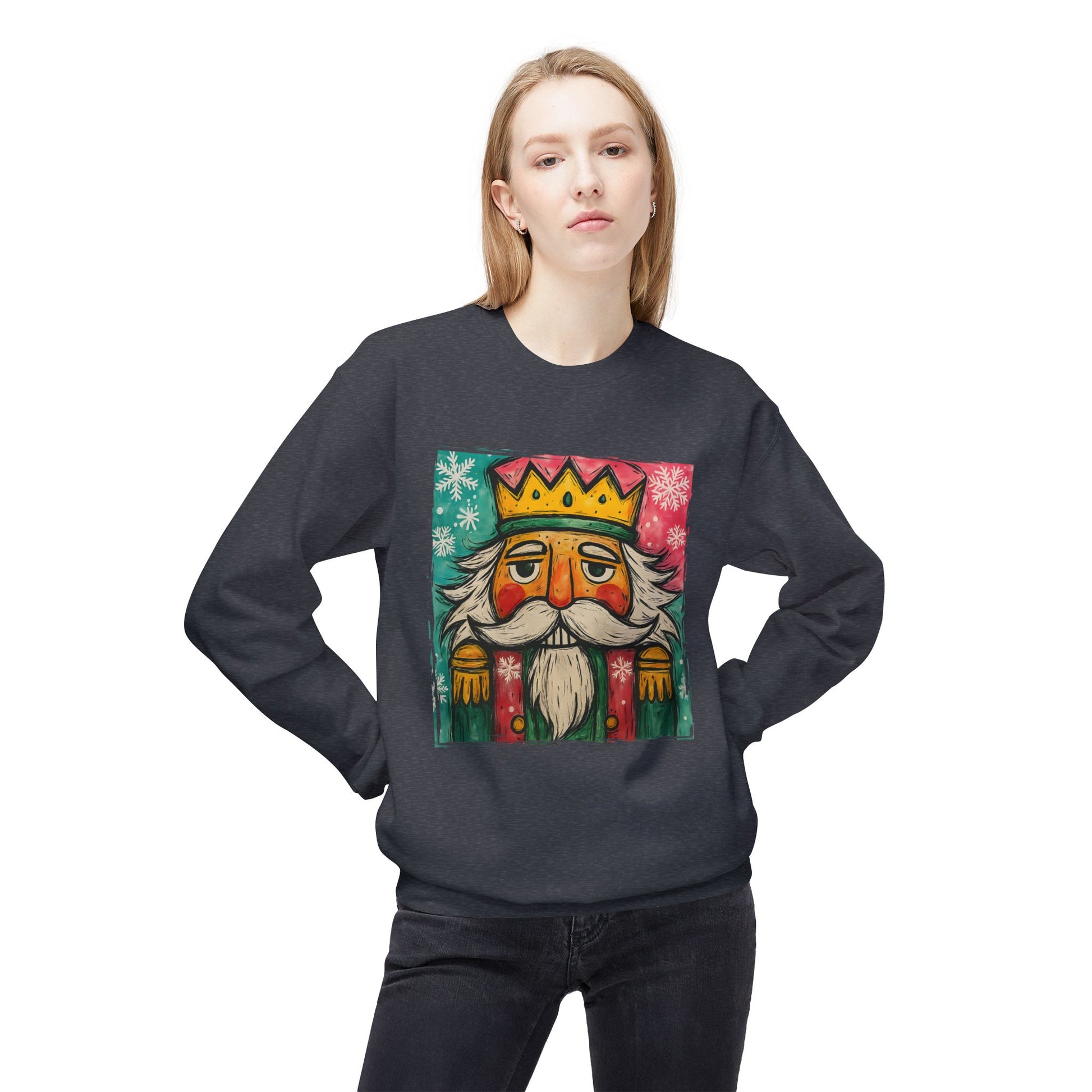 Nutcracker King Sweatshirt — Vintage Holiday Crewneck Printify