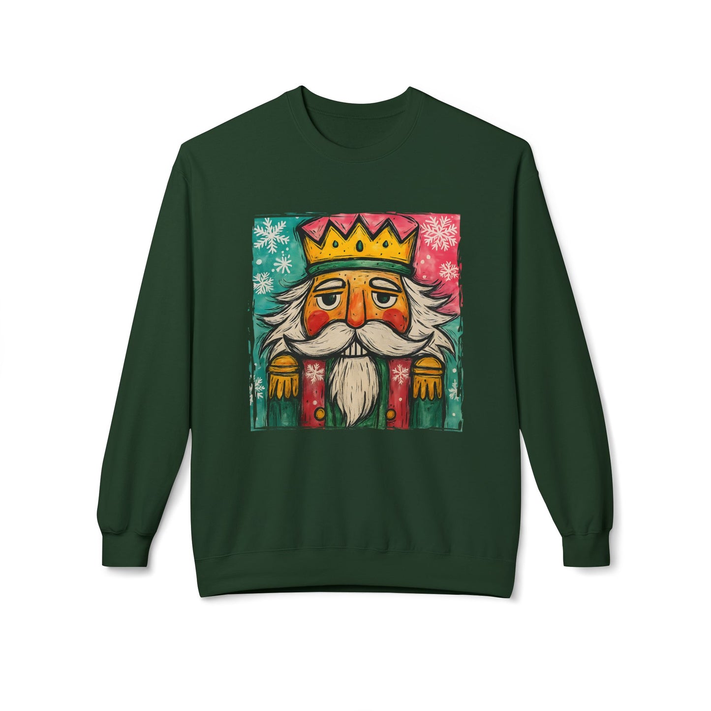 Nutcracker King Sweatshirt — Vintage Holiday Crewneck Printify