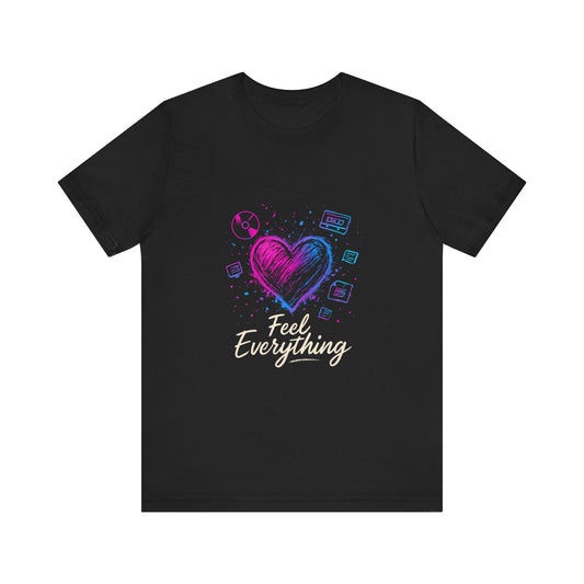 Heart Sketch Tee – Pastel Watercolor Heart "Everything" Graphic T-Shirt Printify