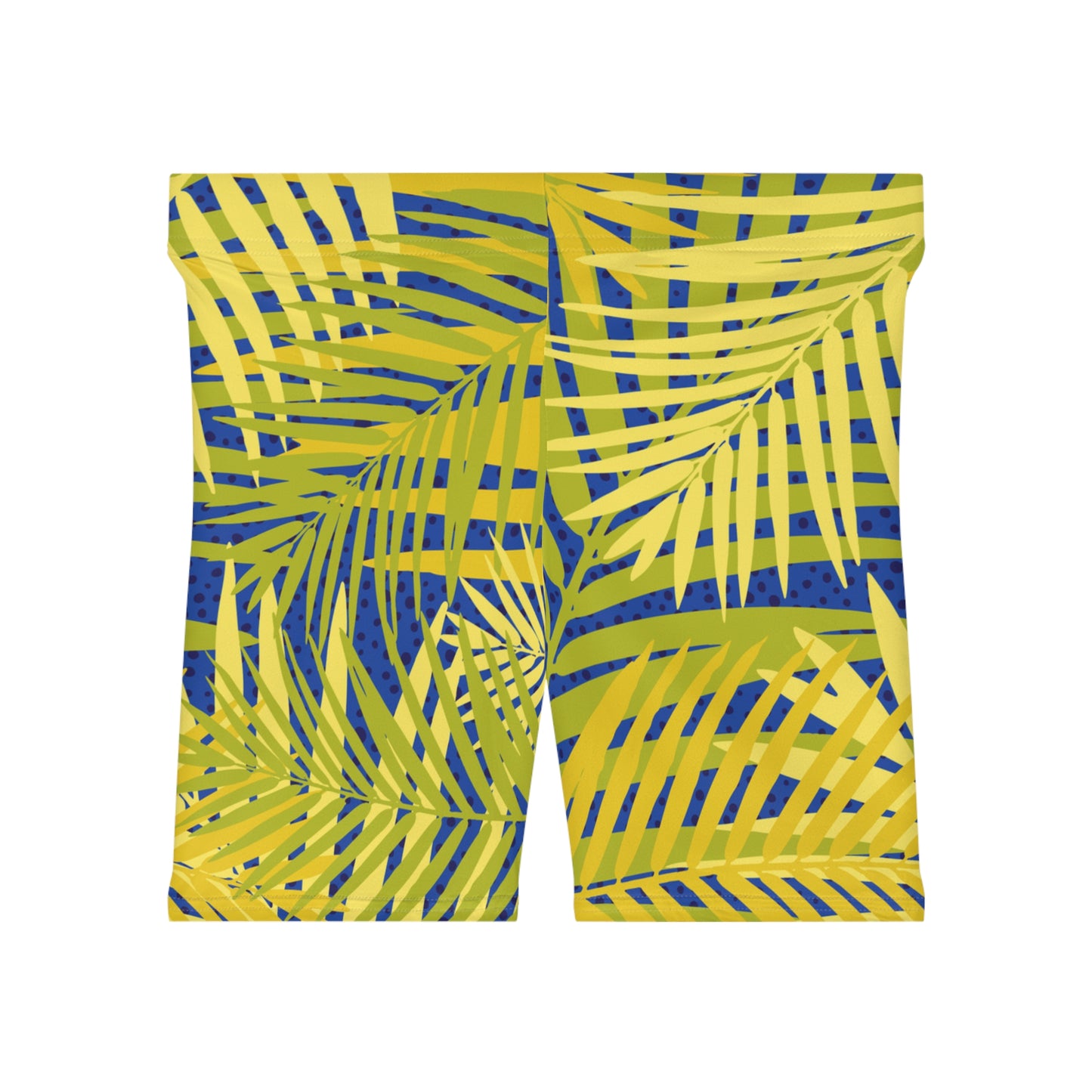 Tropical Palm Print Biker Shorts Printify