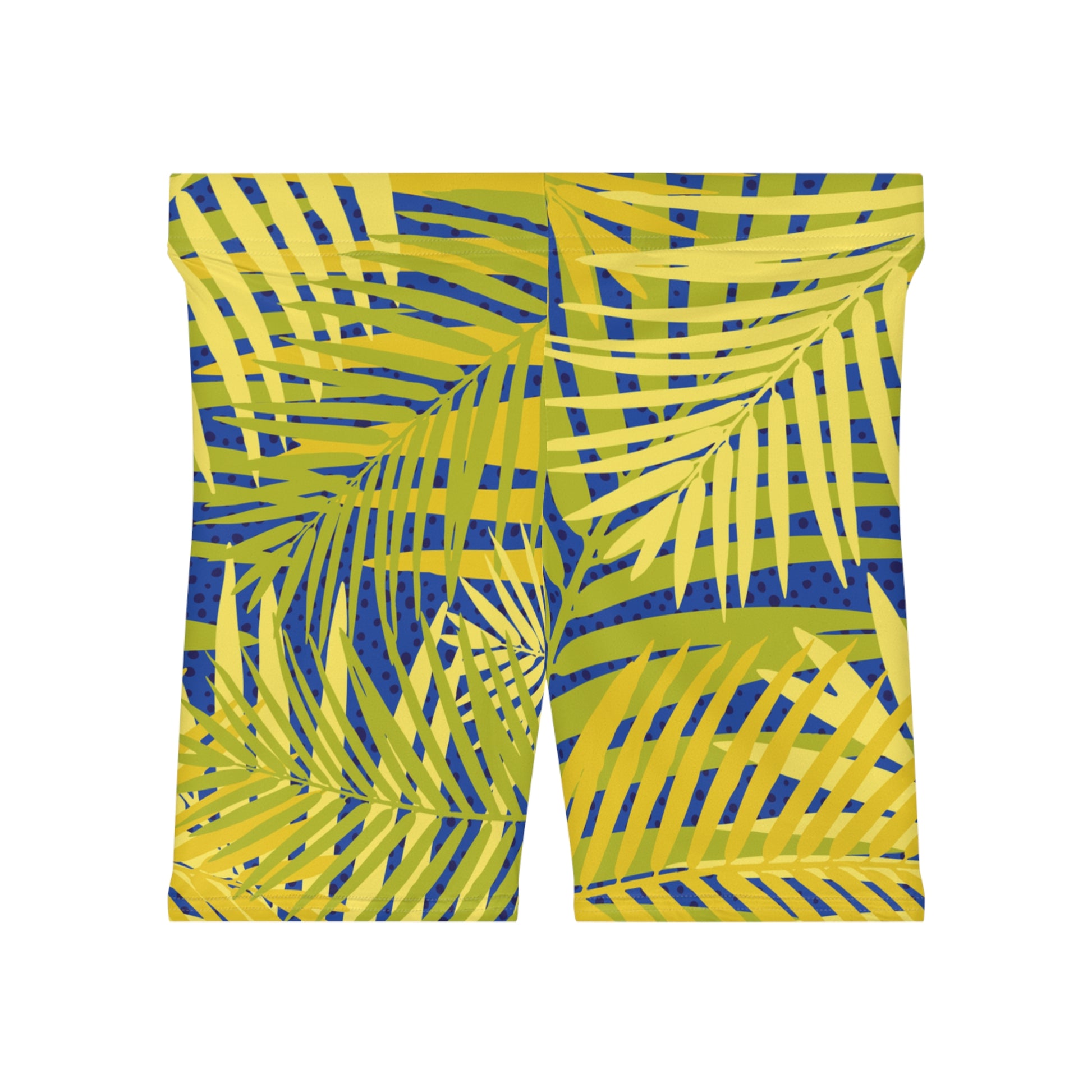Tropical Palm Print Biker Shorts Printify