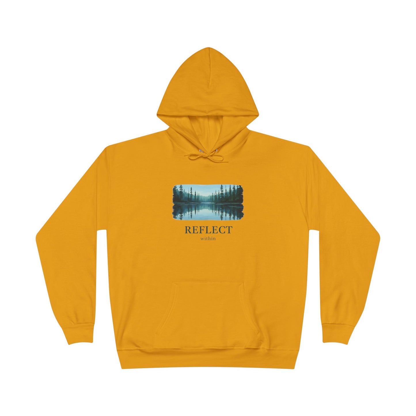Reflect Lake Hoodie — Tranquil Forest Landscape Pullover Printify