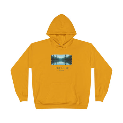 Reflect Lake Hoodie — Tranquil Forest Landscape Pullover Printify