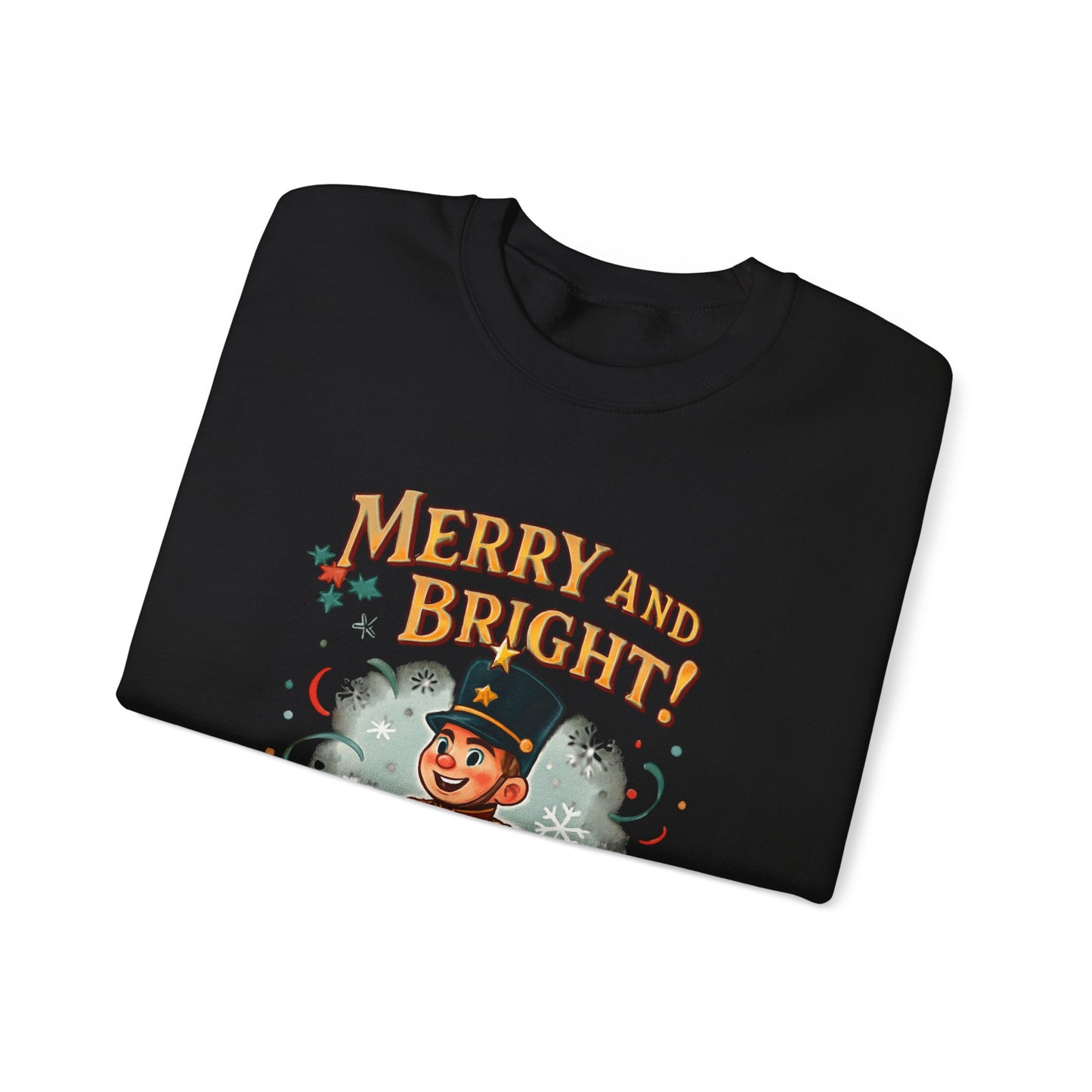 Merry and Bright Nutcracker Sweatshirt — Vintage Holiday Crewneck