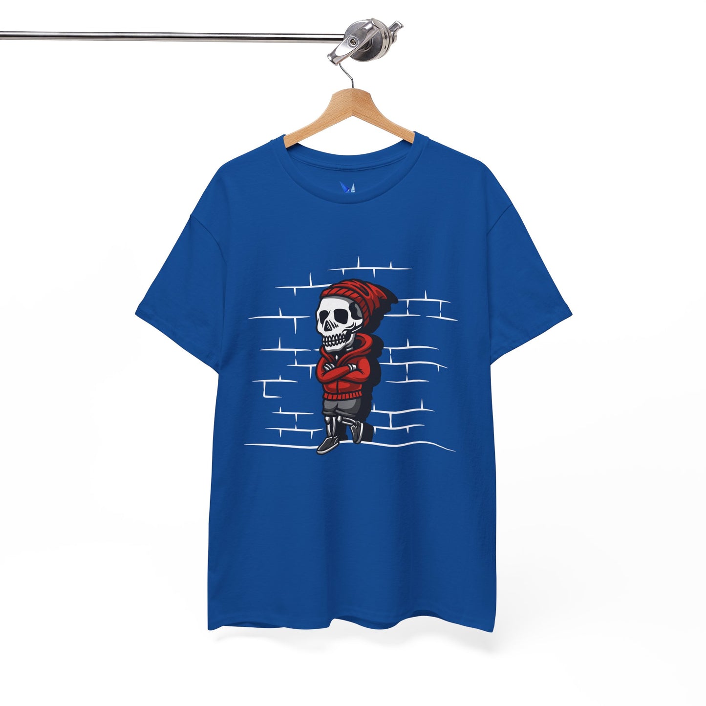 Skeleton Against the Wall T-Shirt Printify