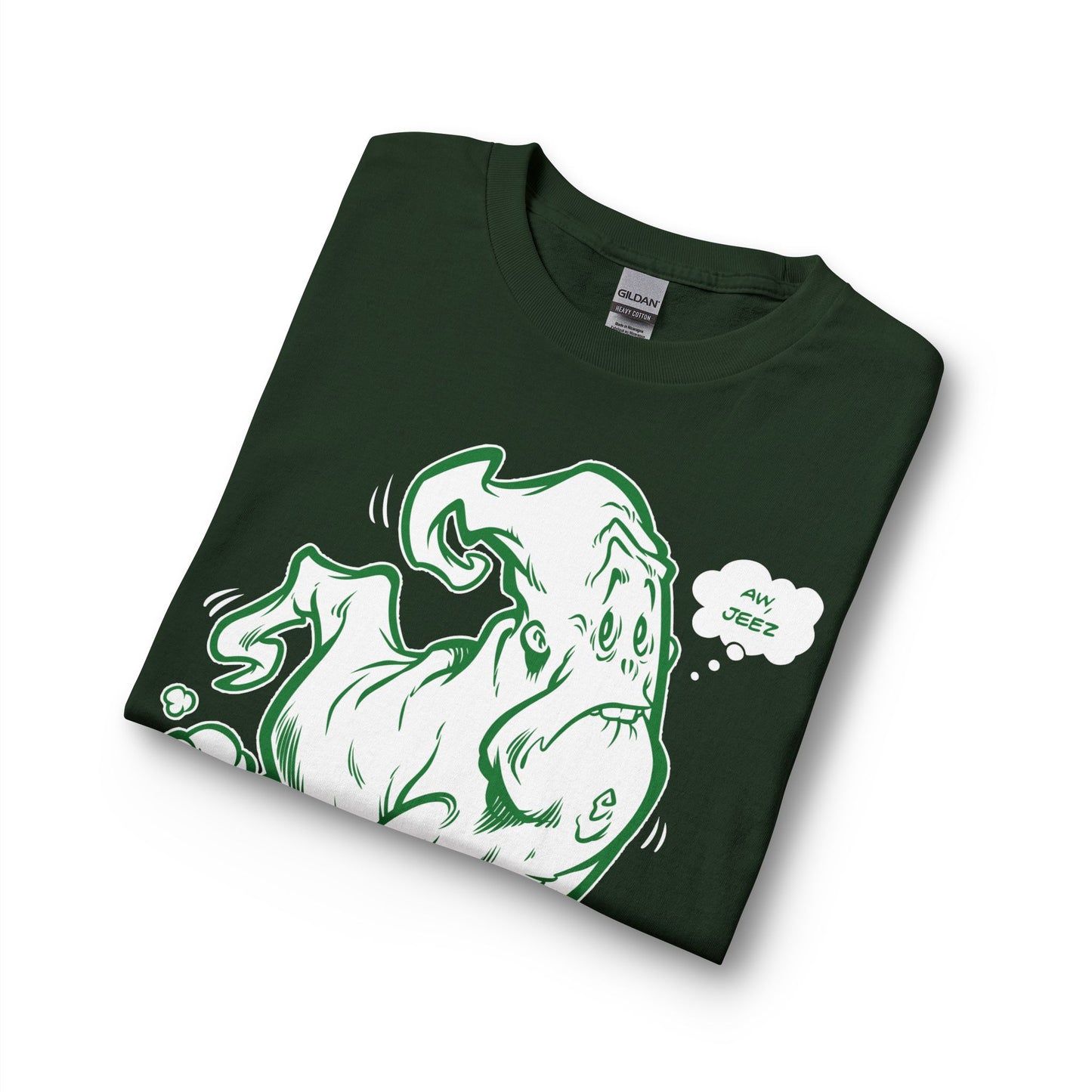 Ghostly Sneeze Long Sleeve T-Shirt — Playful Green Cartoon Spirit Design Printify