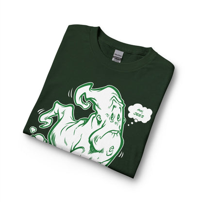 Ghostly Sneeze Long Sleeve T-Shirt — Playful Green Cartoon Spirit Design Printify