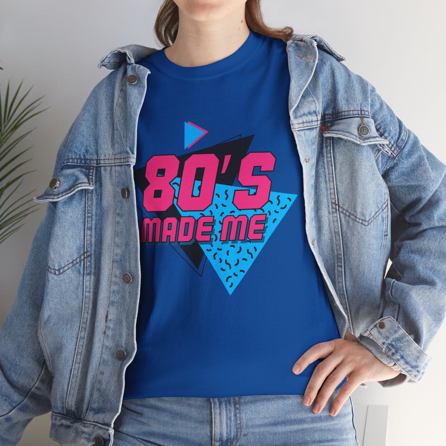 80's Made Me T-Shirt — Retro 1980s Neon Vintage Graphic Tee Printify