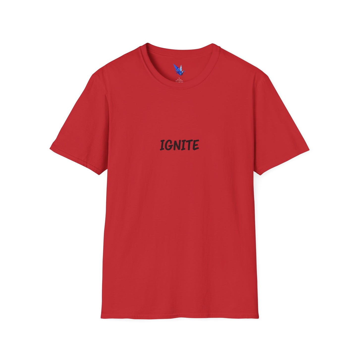 Ignite Skull T-Shirt — 'Ignite' Text & Flaming Skull 'LIT' Graphic Printify