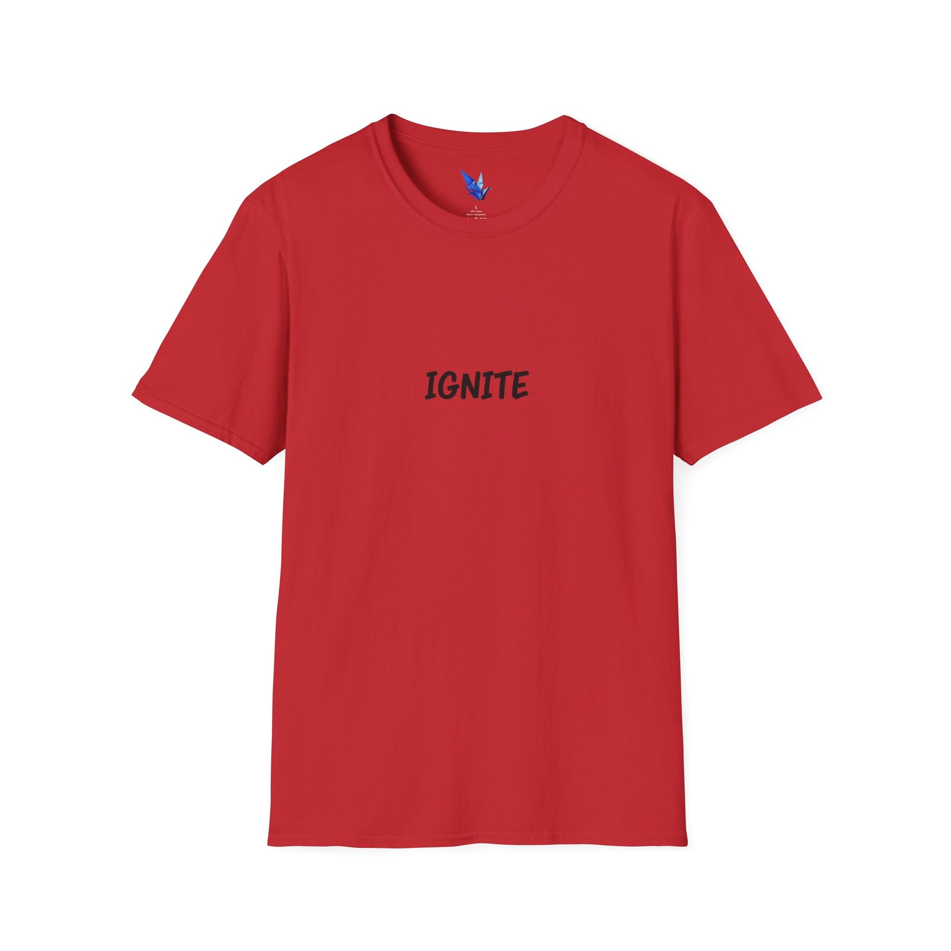Ignite Skull T-Shirt — 'Ignite' Text & Flaming Skull 'LIT' Graphic Printify