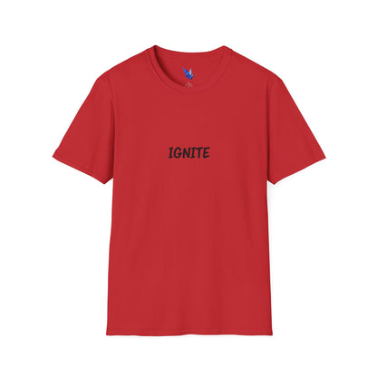 Ignite Skull T-Shirt — 'Ignite' Text & Flaming Skull 'LIT' Graphic Printify