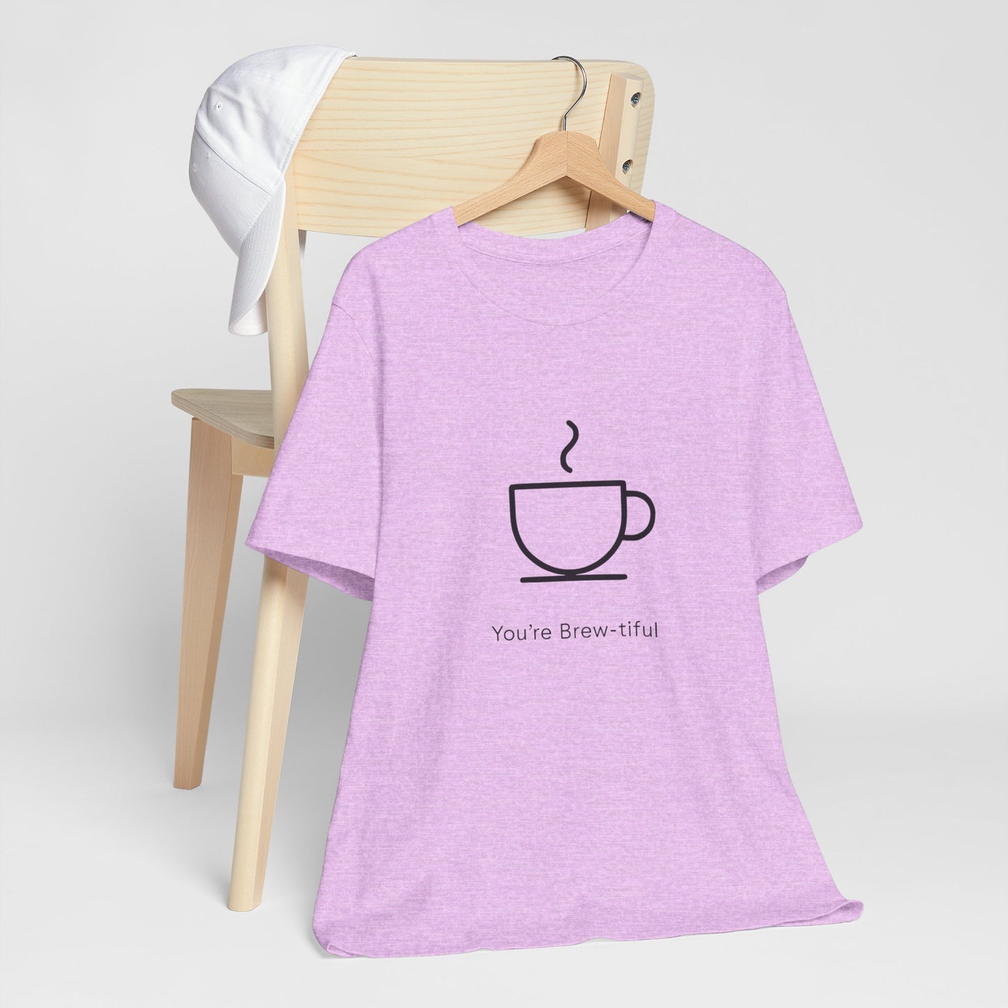 Coffee Tee - "You're Brew-tiful" Minimalist Coffee Cup Graphic T-Shirt Printify