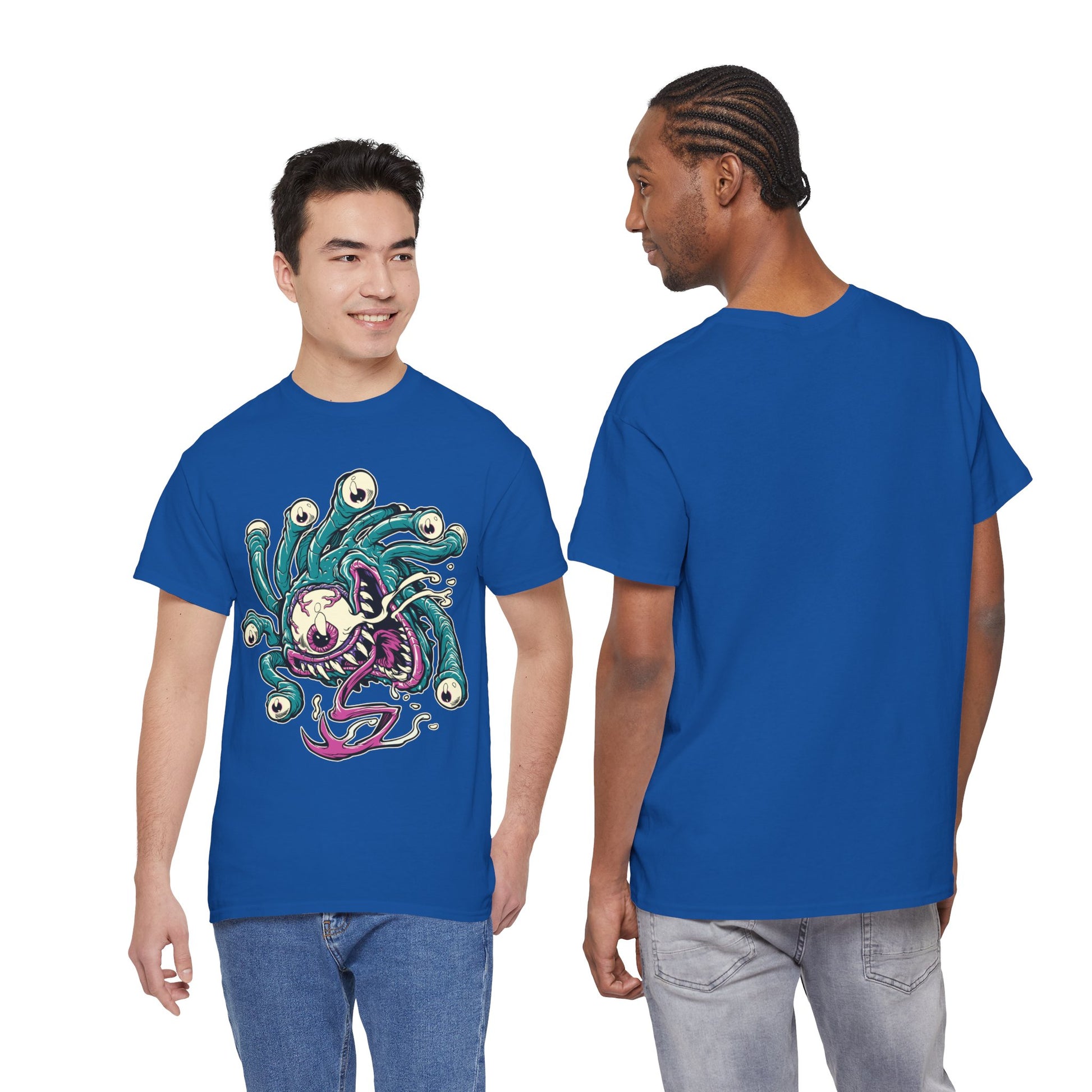 Eye Monster Graphic Tee — Retro Horror Tentacle Skull Shirt Printify