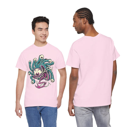 Eye Monster Graphic Tee — Retro Horror Tentacle Skull Shirt Printify