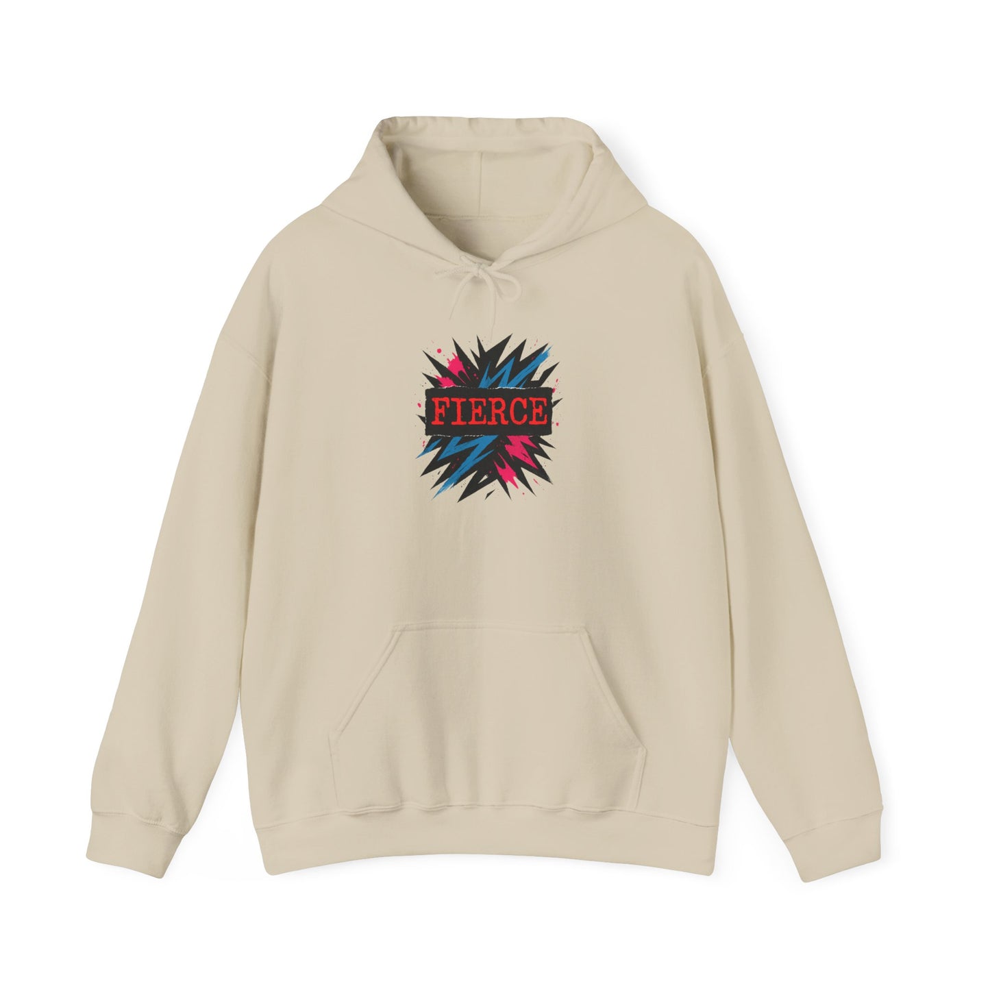 Fierce Graphic Hoodie — Bold Pop Art Lightning Design Printify