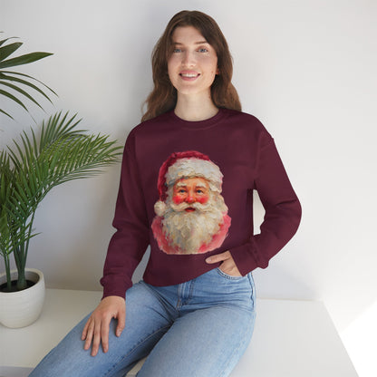 Santa Claus Vintage Portrait Crewneck Sweatshirt Printify