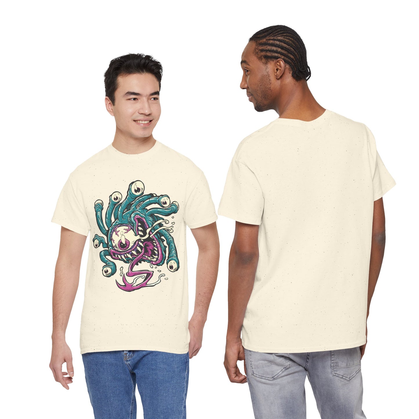 Eye Monster Graphic Tee — Retro Horror Tentacle Skull Shirt Printify
