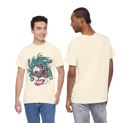 Eye Monster Graphic Tee — Retro Horror Tentacle Skull Shirt Printify