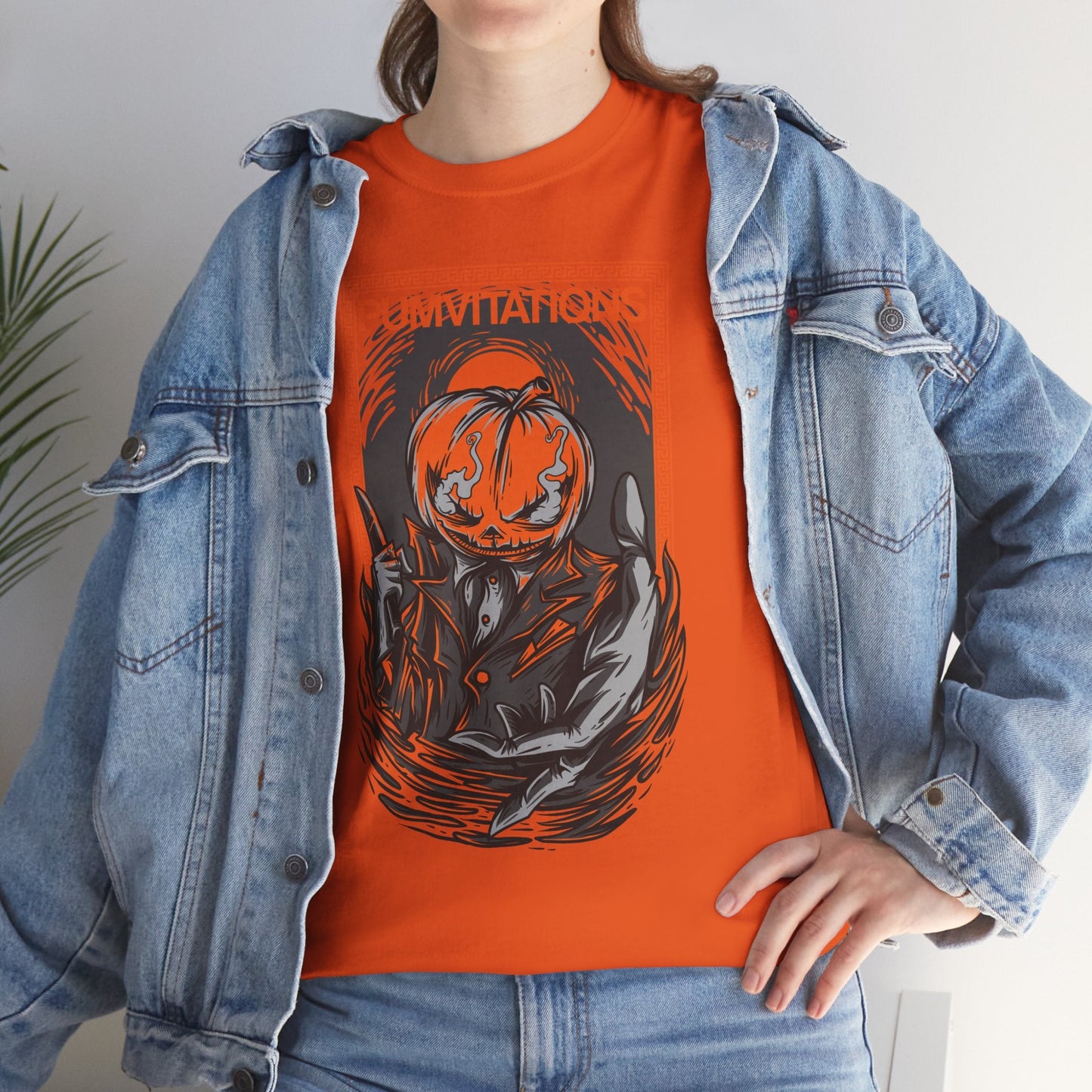 Pumpvitation Pumpkin-Head Halloween T-Shirt Printify