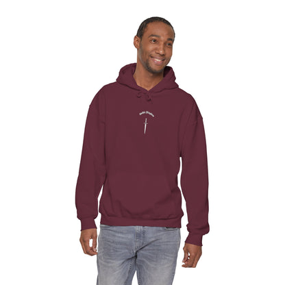 Sword Crest Hoodie — Gothic Floral Sword Graphic Printify