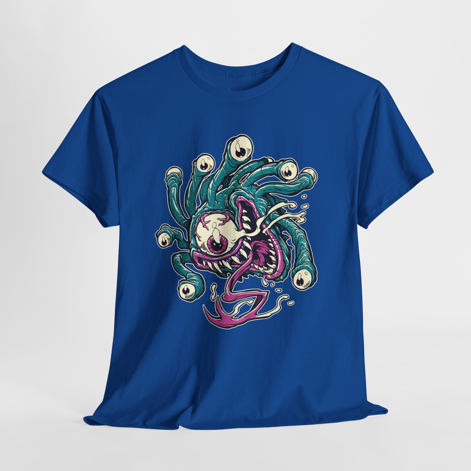 Eye Monster Graphic Tee — Retro Horror Tentacle Skull Shirt Printify
