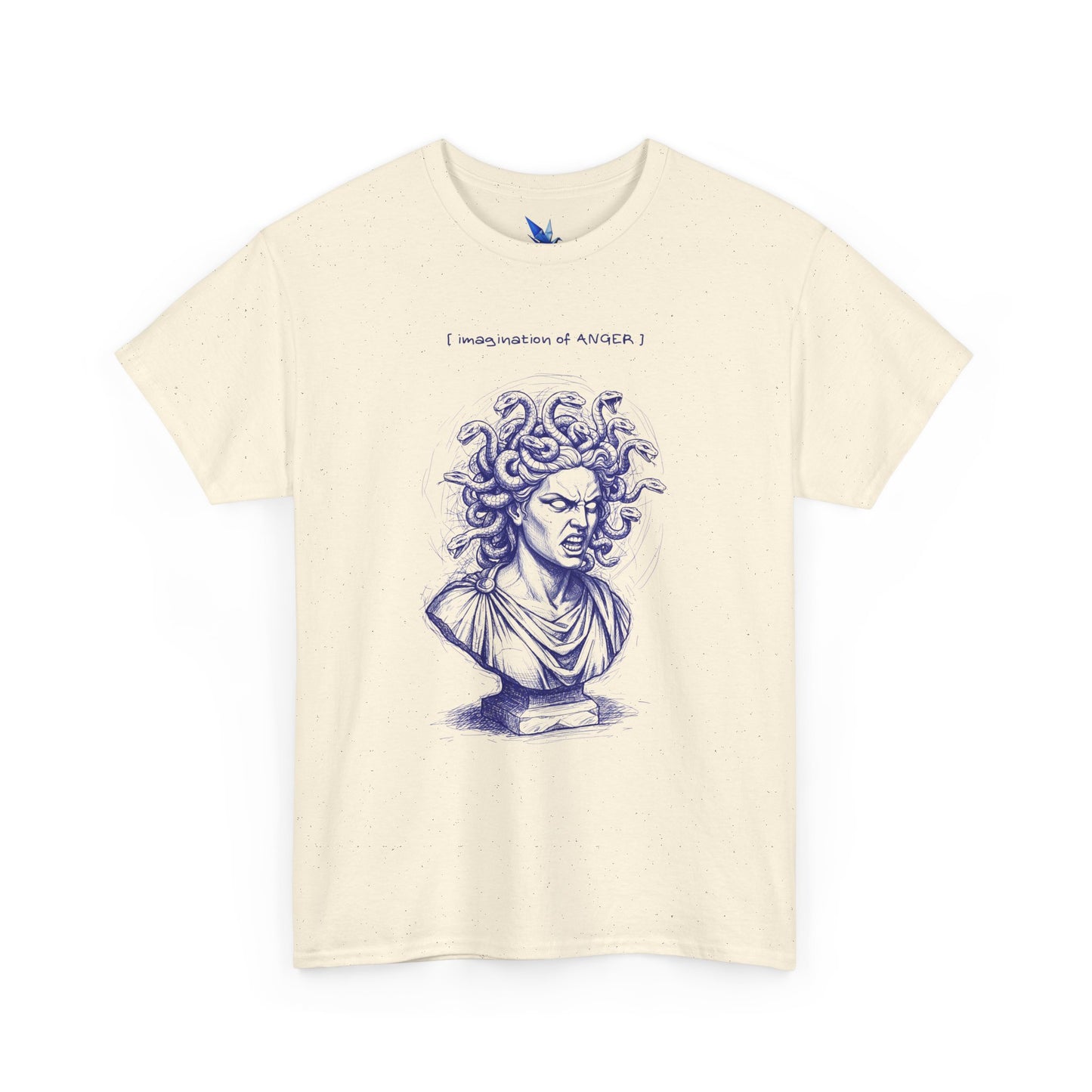 Medusa Bust Graphic Tee — 'I Really Wonder If Anyone' Artistic Mythology T-Shirt Printify