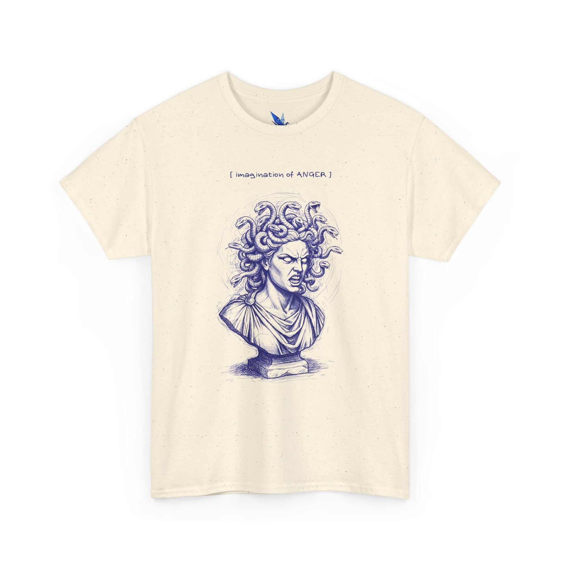 Medusa Bust Graphic Tee — 'I Really Wonder If Anyone' Artistic Mythology T-Shirt Printify