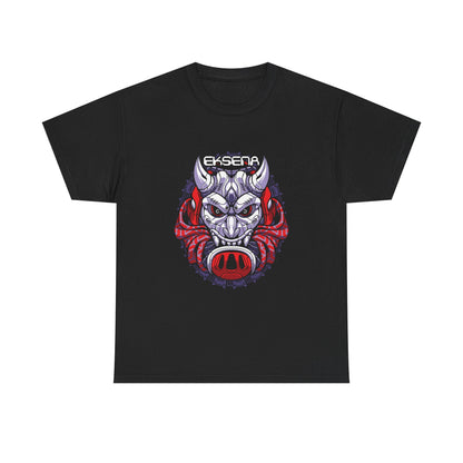 Demon Boar Graphic Tee — "EKSETA" Skull Mask Gaming Shirt Printify