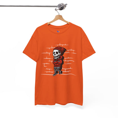 Skeleton Against the Wall T-Shirt Printify