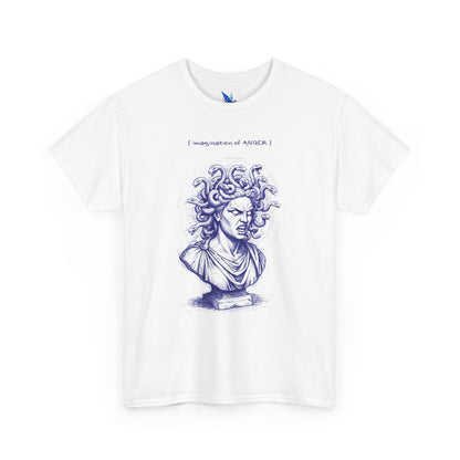 Medusa Bust Graphic Tee — 'I Really Wonder If Anyone' Artistic Mythology T-Shirt Printify