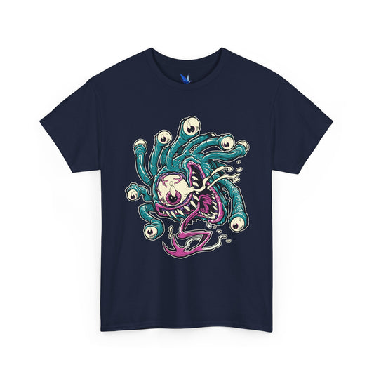 Eye Monster Graphic Tee — Retro Horror Tentacle Skull Shirt Printify