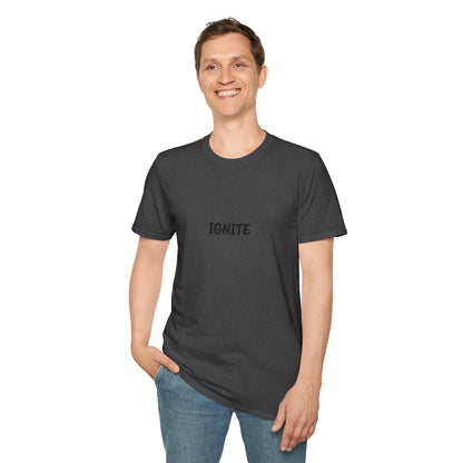 Ignite Skull T-Shirt — 'Ignite' Text & Flaming Skull 'LIT' Graphic Printify