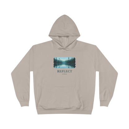 Reflect Lake Hoodie — Tranquil Forest Landscape Pullover Printify