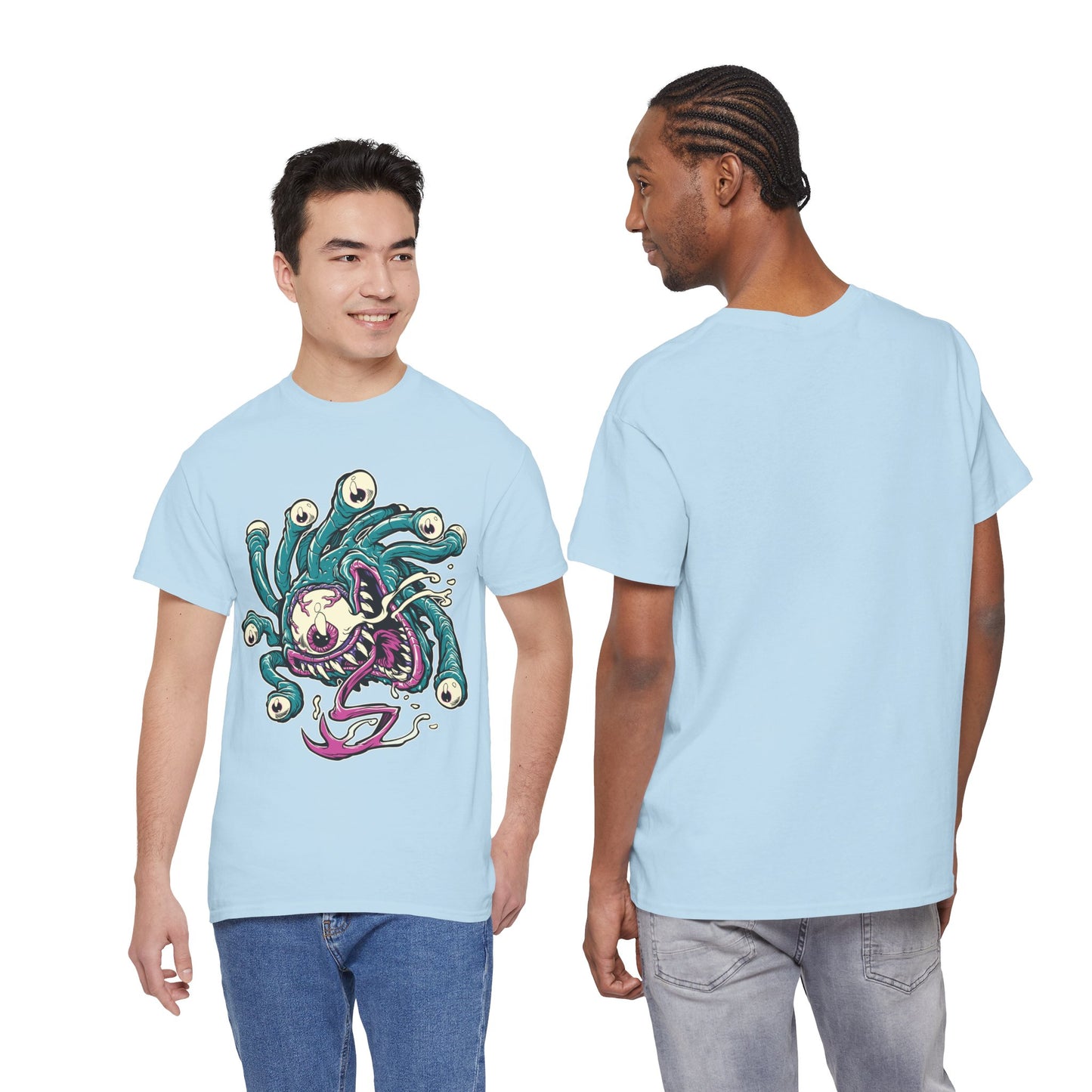 Eye Monster Graphic Tee — Retro Horror Tentacle Skull Shirt Printify