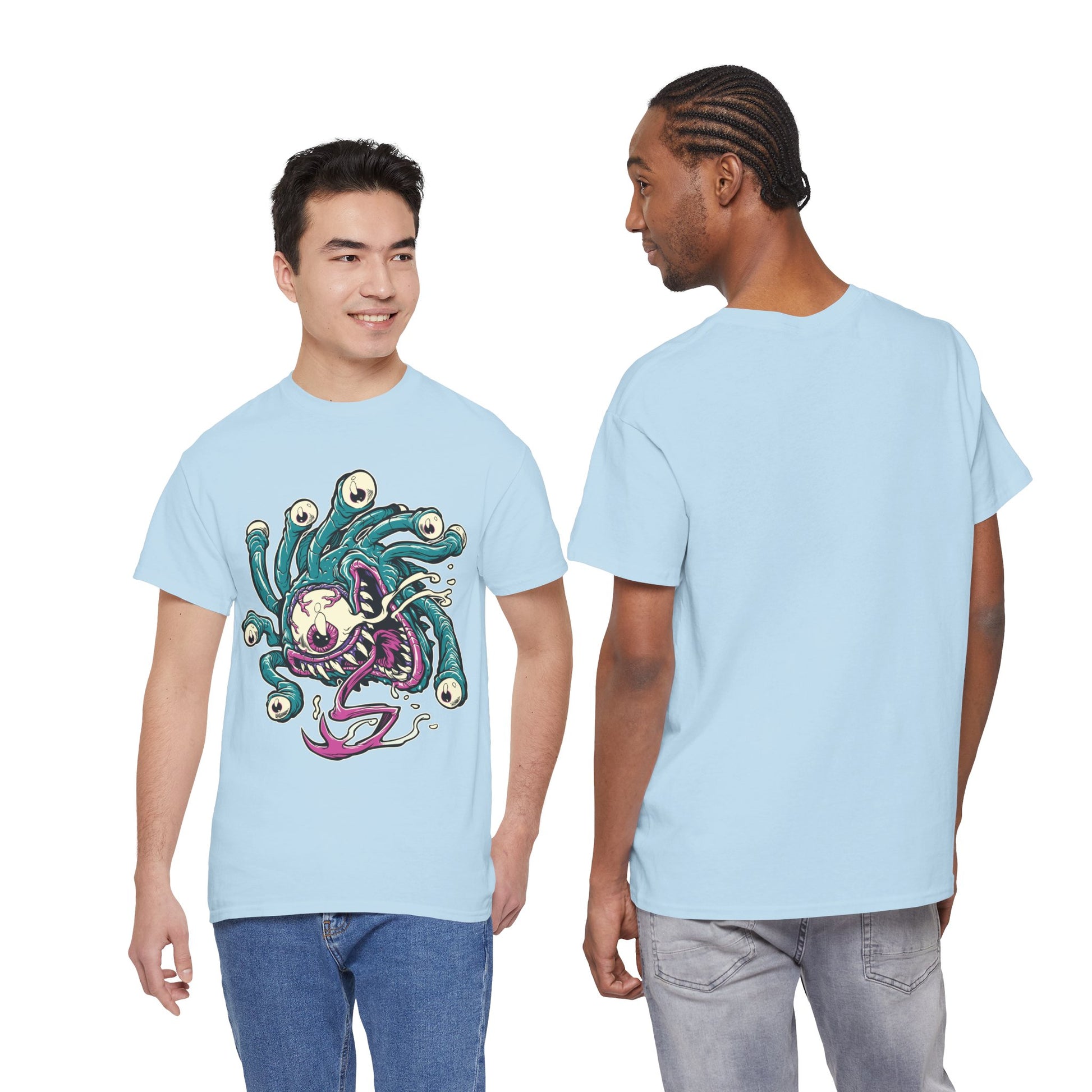 Eye Monster Graphic Tee — Retro Horror Tentacle Skull Shirt Printify