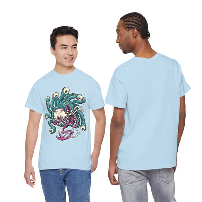 Eye Monster Graphic Tee — Retro Horror Tentacle Skull Shirt Printify