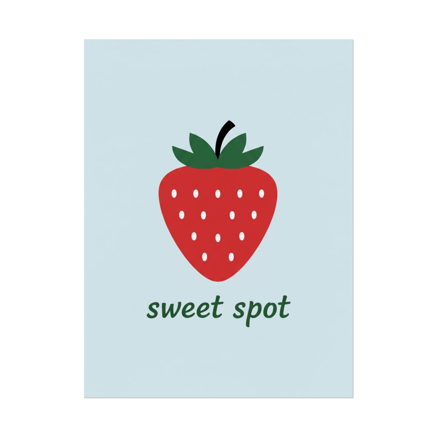 Strawberry "Sweet Spot" Rolled Poster – Cute Kitchen Wall Art Printify