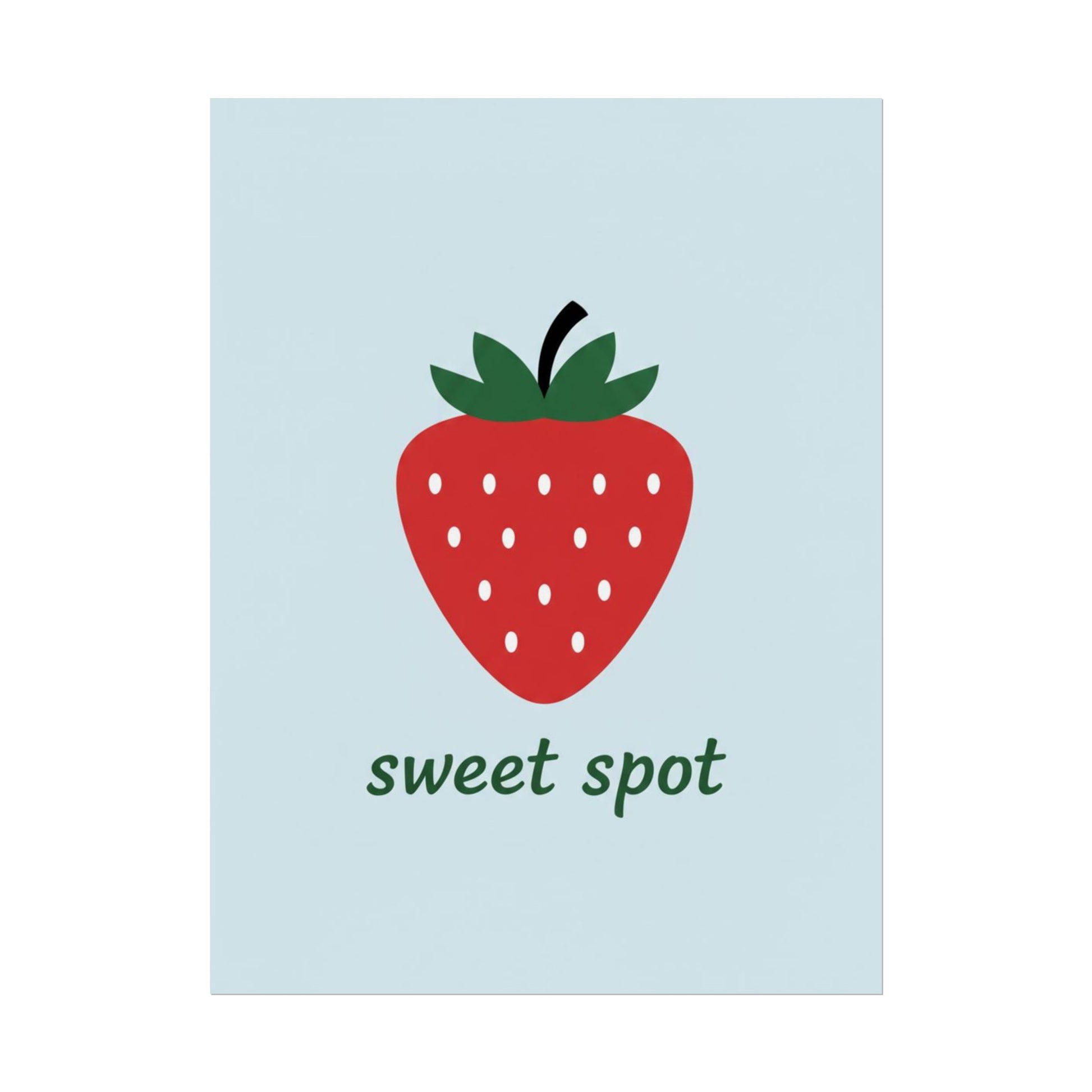 Strawberry "Sweet Spot" Rolled Poster – Cute Kitchen Wall Art Printify