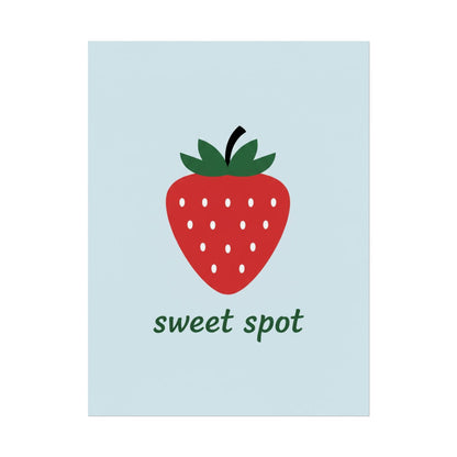 Strawberry "Sweet Spot" Rolled Poster – Cute Kitchen Wall Art Printify